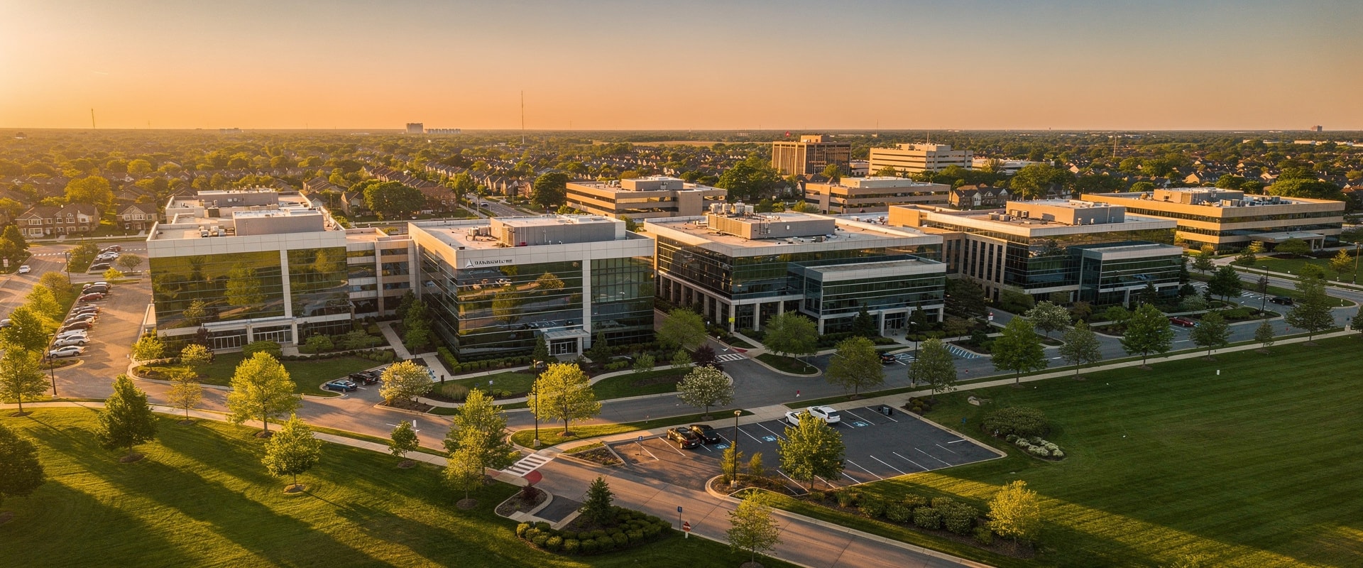 Park Ridge Illinois professional business district near O'Hare