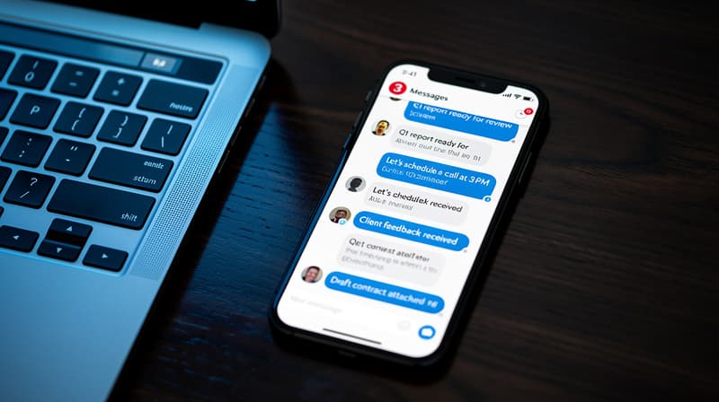 REMAC Central business messaging app on smartphone